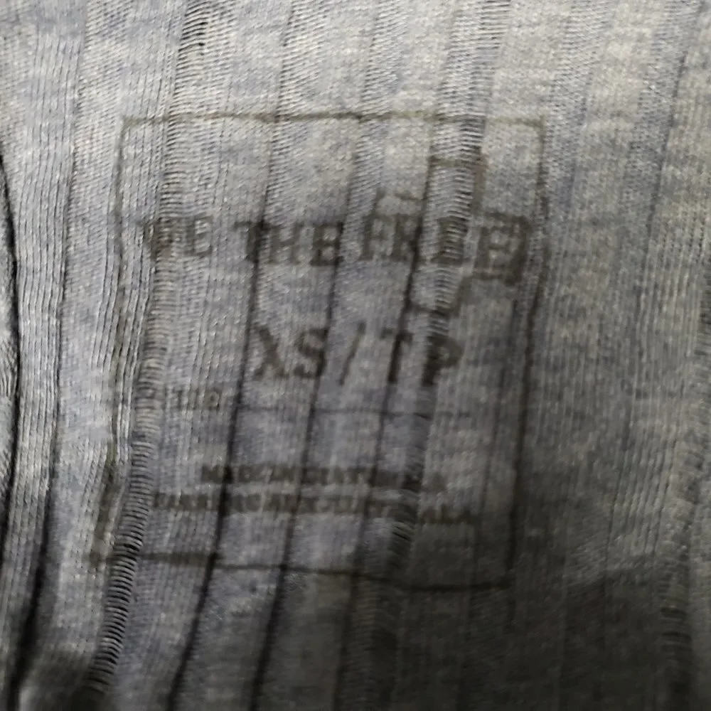 Free people Astoria split ribbed tee denim